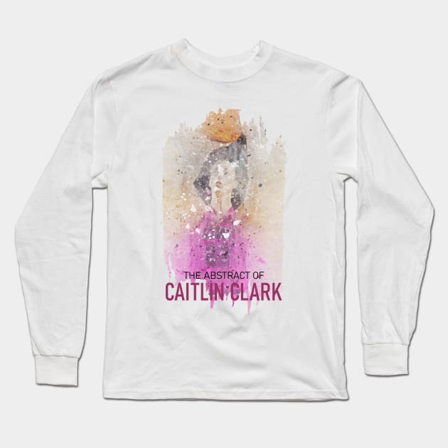 CAITLIN CLARK IN ABSTRACT PAINTING Long Sleeve T-Shirt by MufaArtsDesigns